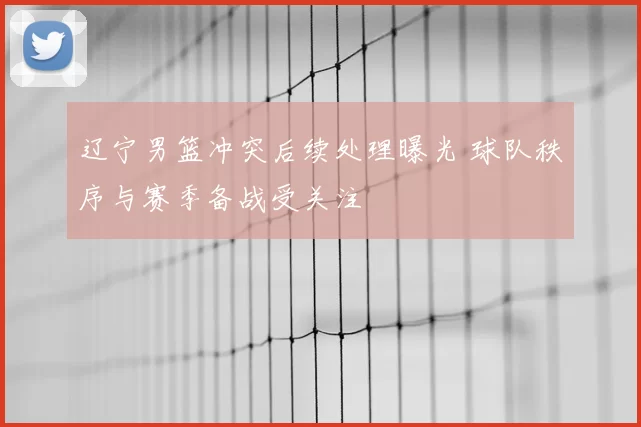辽宁男篮冲突后续处理曝光 球队秩序与赛季备战受关注
